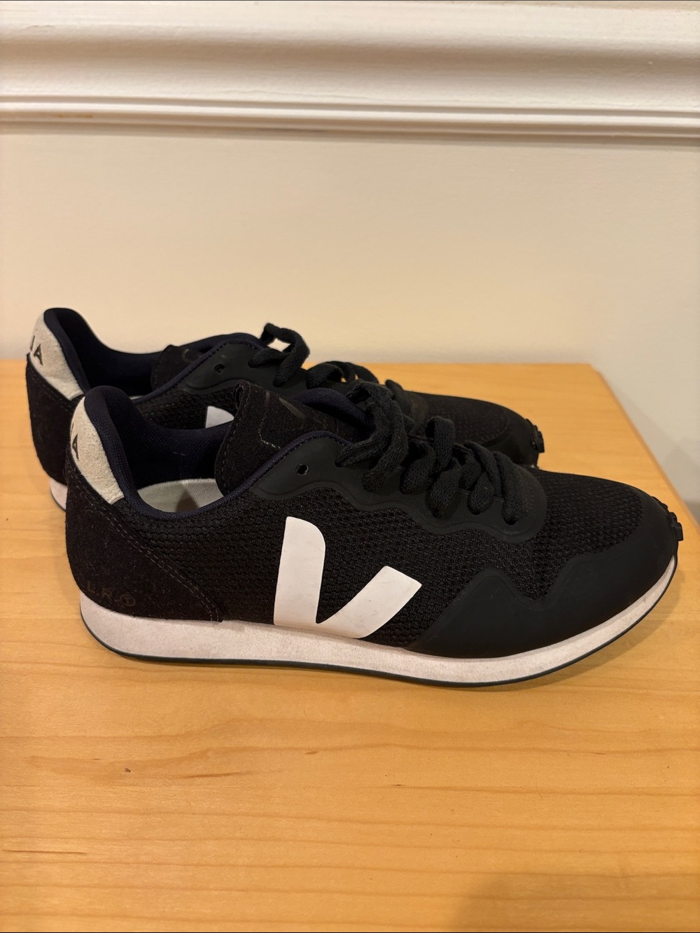 Veja Black and White Athletic Sneakers - Picture 2 of 4